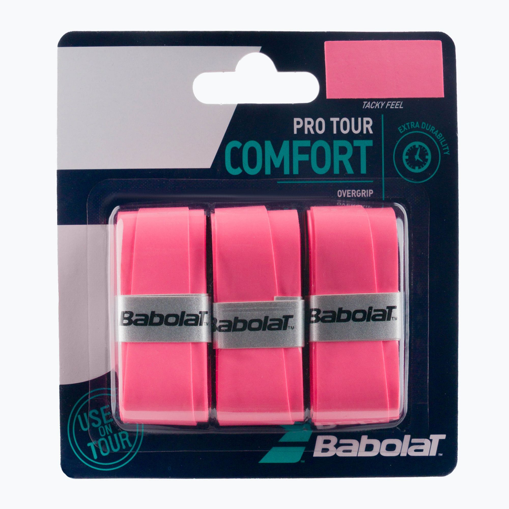 คำอธิบายเพิ่มเติมเกี่ยวกับ Babolat เทปพันด้าม/กริ๊ปพันด้ามไม้เทนนิส Pro Tour x3 Overgrips Tape Racket Tennis (4สี)
