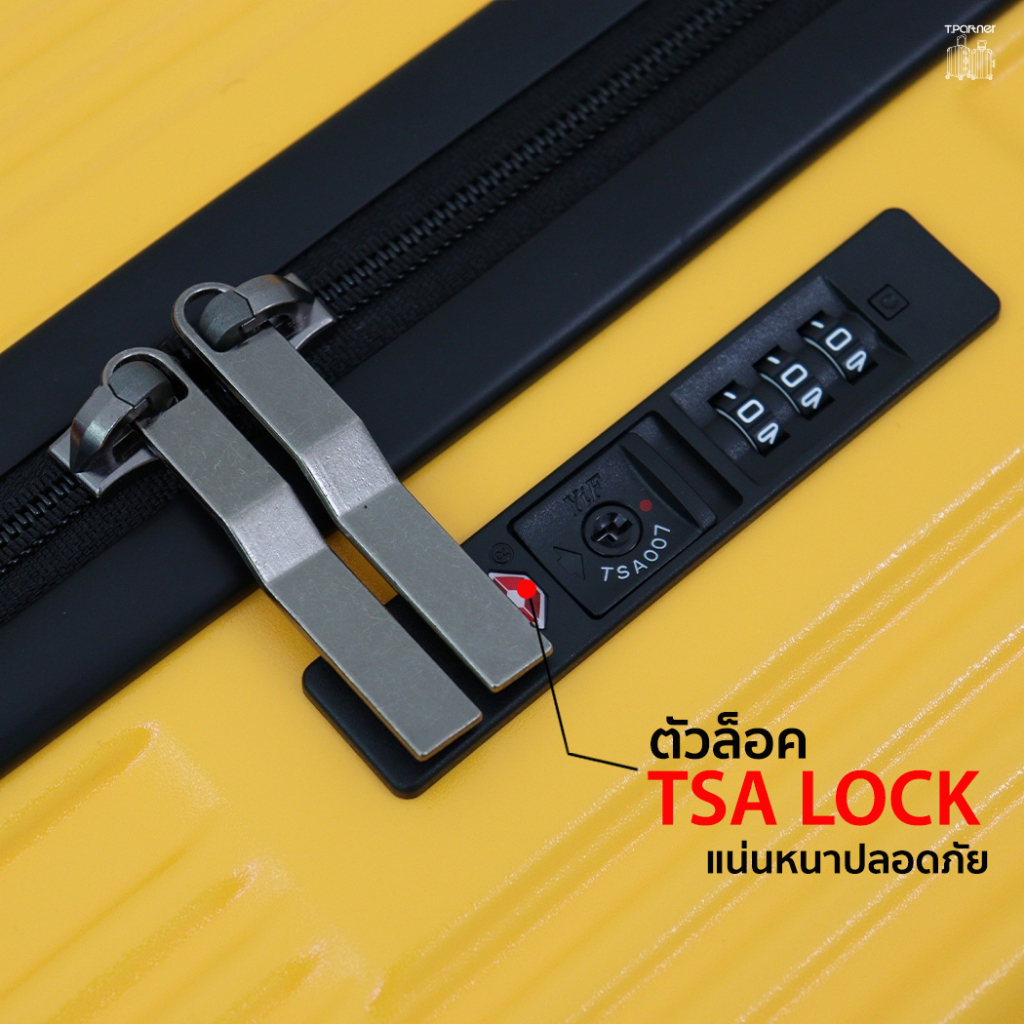 Tpartner รุ่น Sport Max กระเป๋าเดินทางทรงถัง PC100% 5 ล้อสปริงโช้ค ดีไซน์สปอร์ต จุเยอะพิเศษ