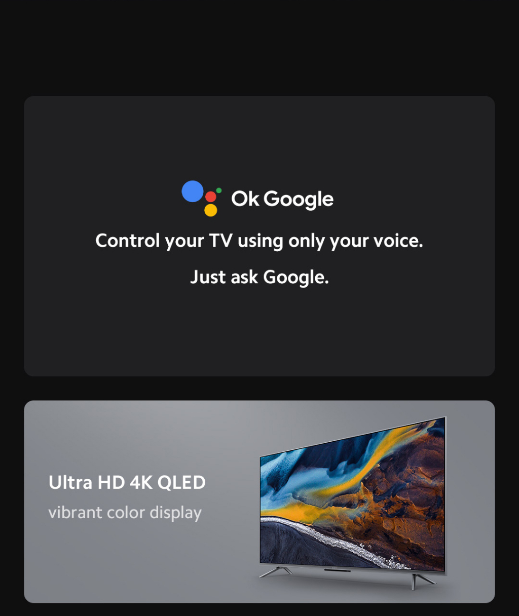 Xiaomi PREMIUM QLED 4K Google TV 2023 TV Q2 ขนาด 55 นิ้ว Smart TV (รุ่น 55Q2) | รับประกัน 3 ปี