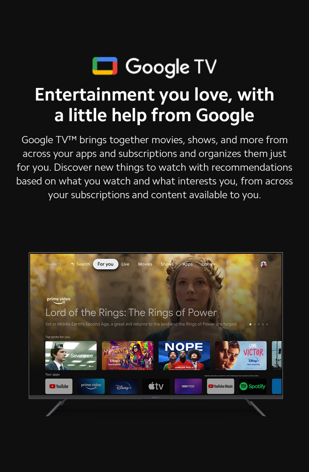 Xiaomi PREMIUM QLED 4K Google TV 2023 TV Q2 ขนาด 55 นิ้ว Smart TV (รุ่น 55Q2) | รับประกัน 3 ปี