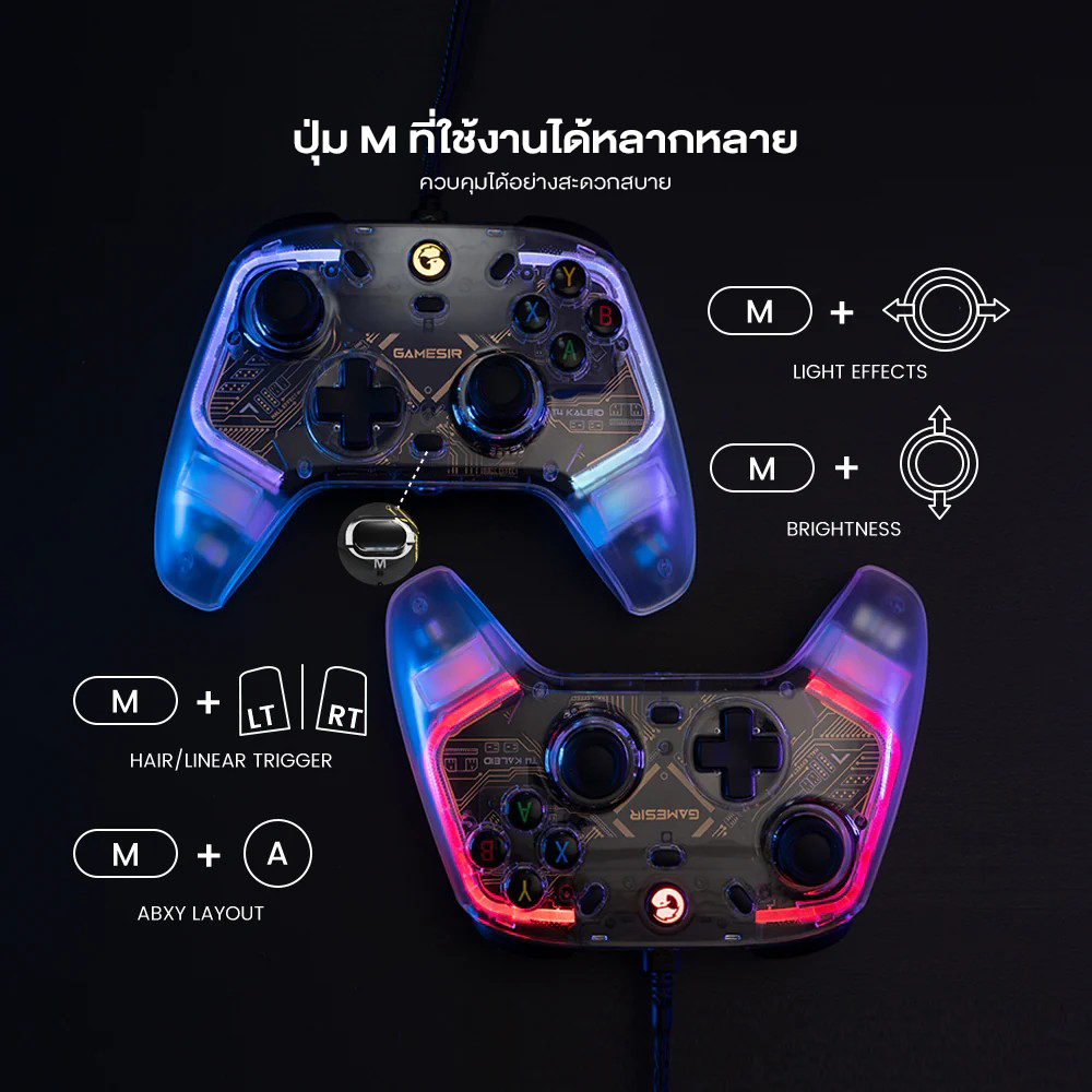 GAMESIR T4 Kaleid Wired Gamepad with Hall Effect for Nintendo PC Steam Android TV Box จอยเกมมีสาย