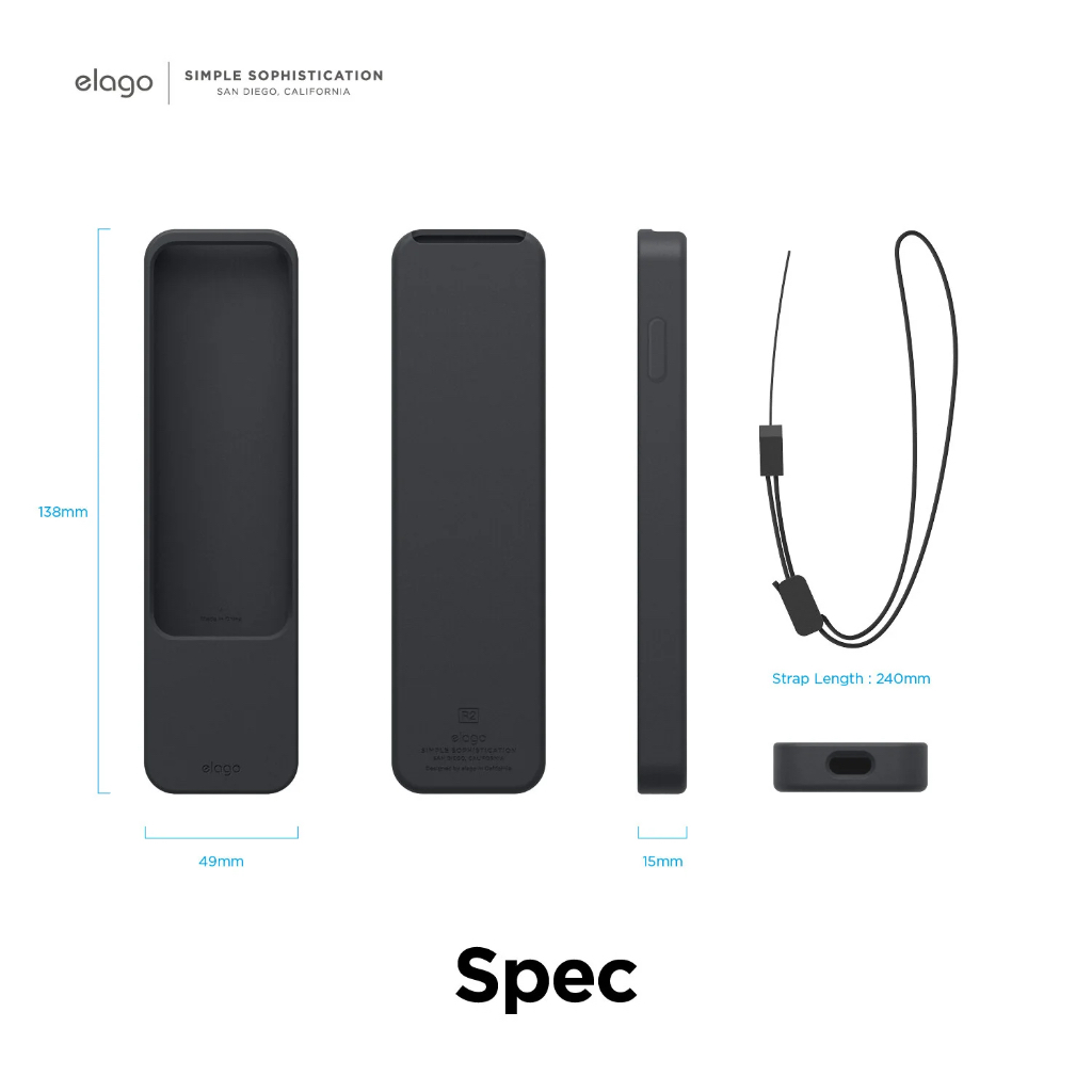 elago 2026 Apple TV Siri Remote R2 Slim Case เฉพาะ Gen 6 (เคสใส่ รีโมท ...