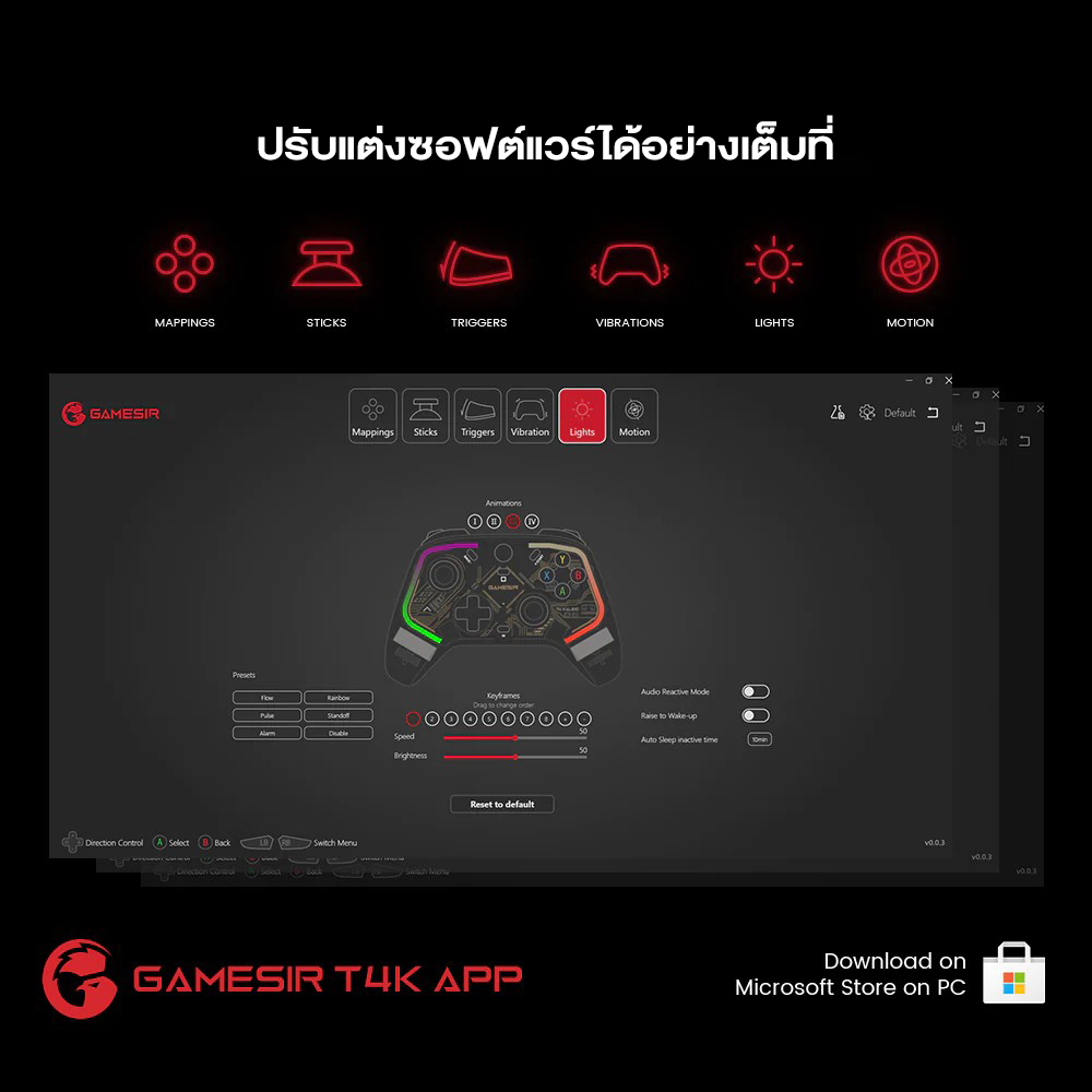 GAMESIR T4 Kaleid Wired Gamepad with Hall Effect for Nintendo PC Steam Android TV Box จอยเกมมีสาย