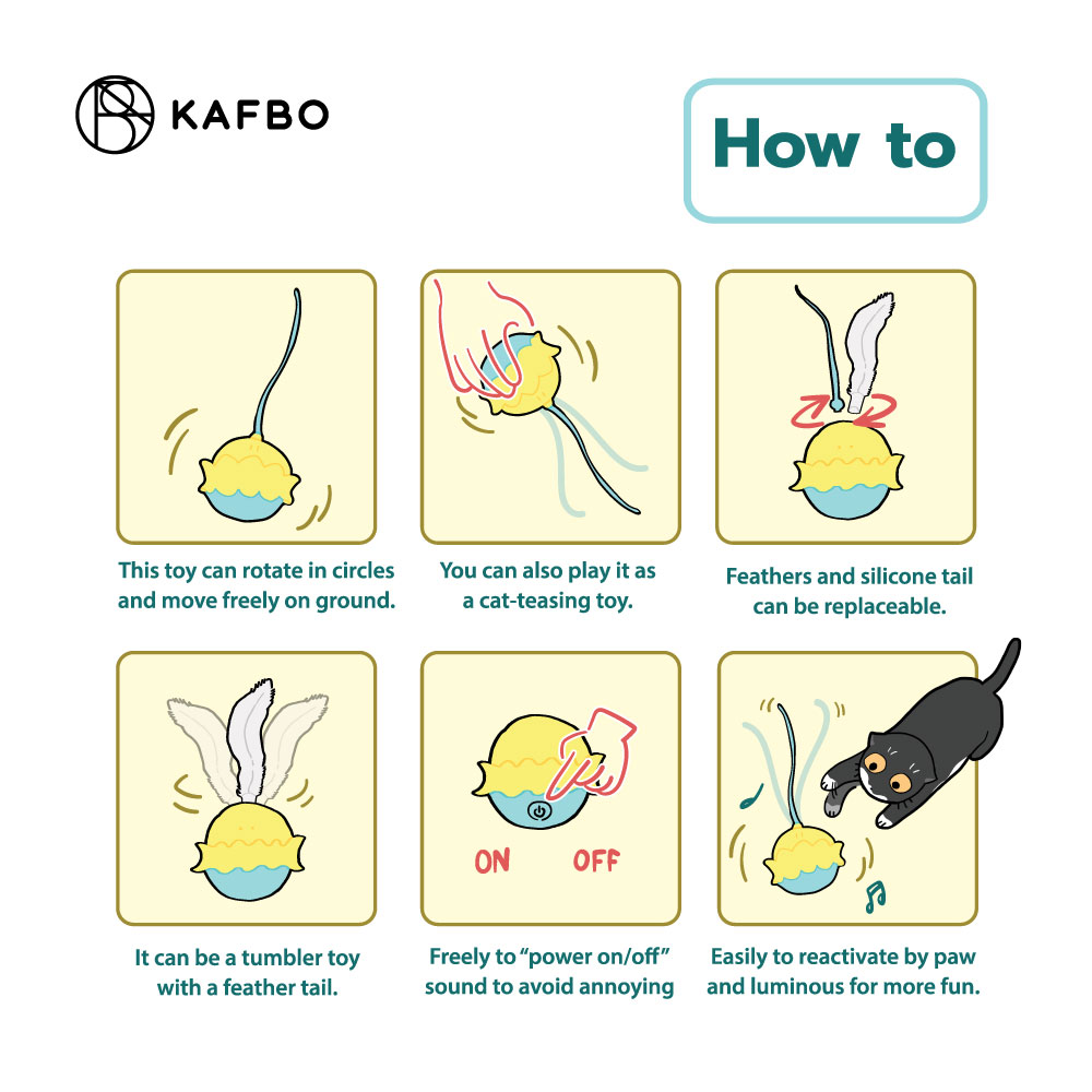 KAFBO K-Monster Smart cat toy ของเล่นแมวอัตโนมัติ เหมือนไล่ล่ามอนสเตอร์ ...
