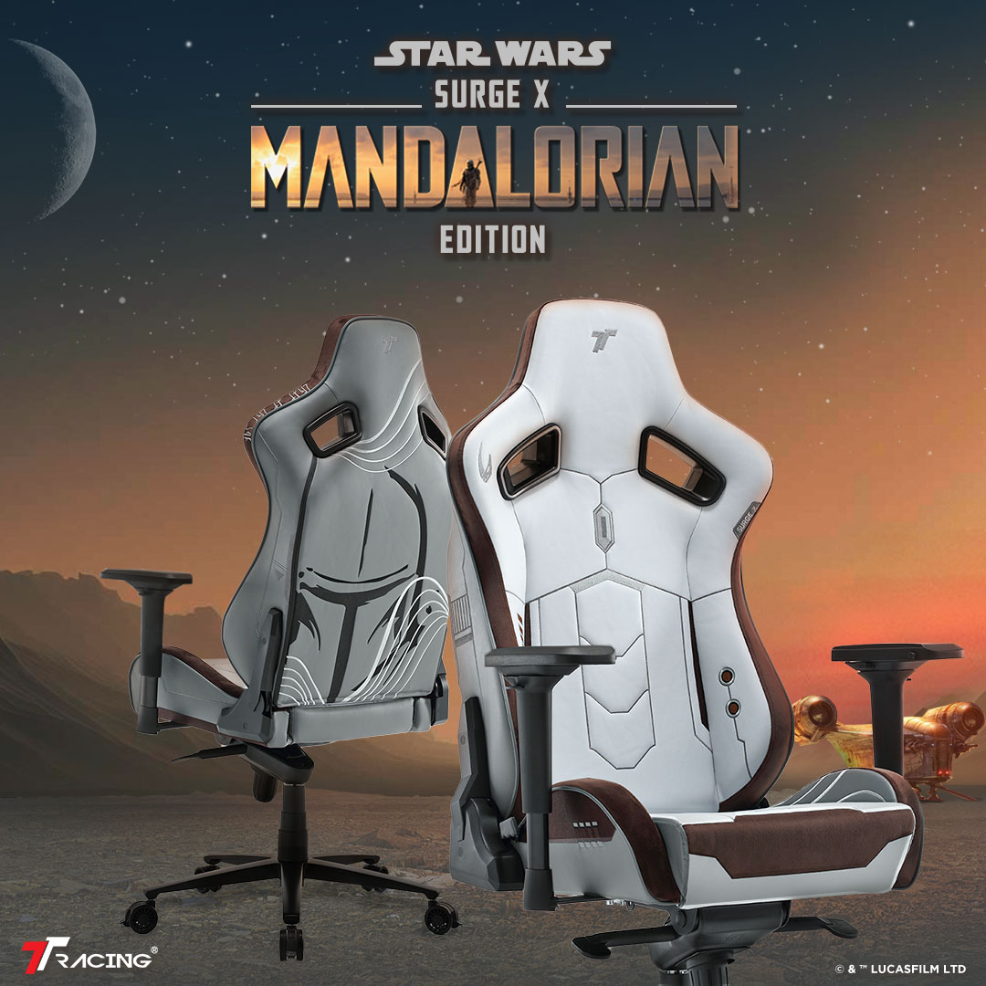 TTRacing Surge X Gaming Chair Mandalorian เก้าอี้เกมมิ่ง เก้าอี้สีขาว สีน้ำตาล เก้าอี้สำนักงาน เก้าอี้เบาะ นุ่ม เกรดพรีเมี่ยม