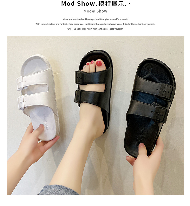 มุมมองเพิ่มเติมของสินค้า QiaoYiLuo ใหม่ชายและหญิงเข็มขัดคู่ความคิดสร้างสรรค์รุ่นเกาหลีรองเท้าแตะ