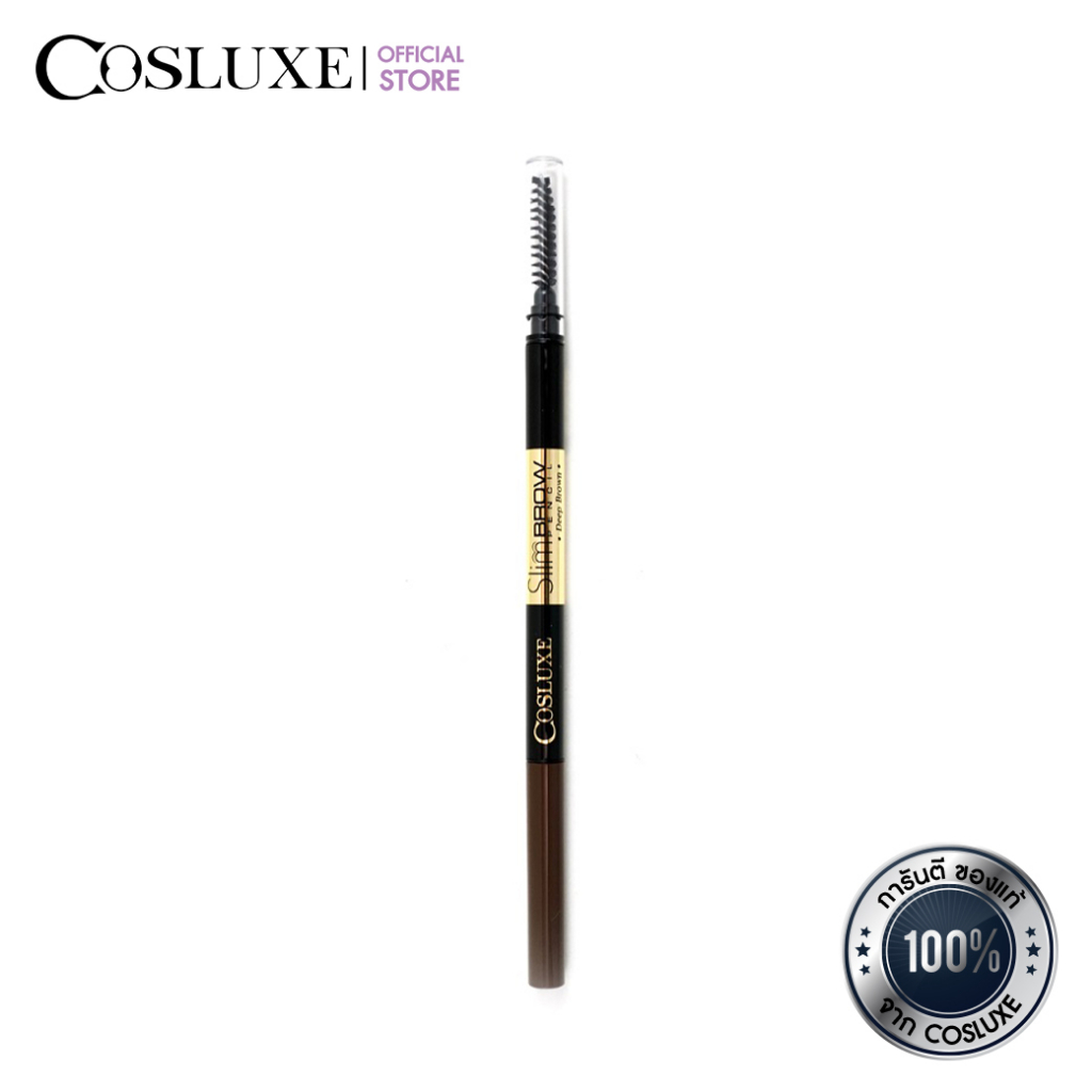 มุมมองเพิ่มเติมเกี่ยวกับ Cosluxe Slimbrow Pencil คอสลุคส์ สลิมโบรว์ เพนซิล ( เครื่องสำอาง , ดินสอเขียนคิ้ว , ที่เขียวคิ้ว , เนื้อฝุ่น อัดแข็ง )