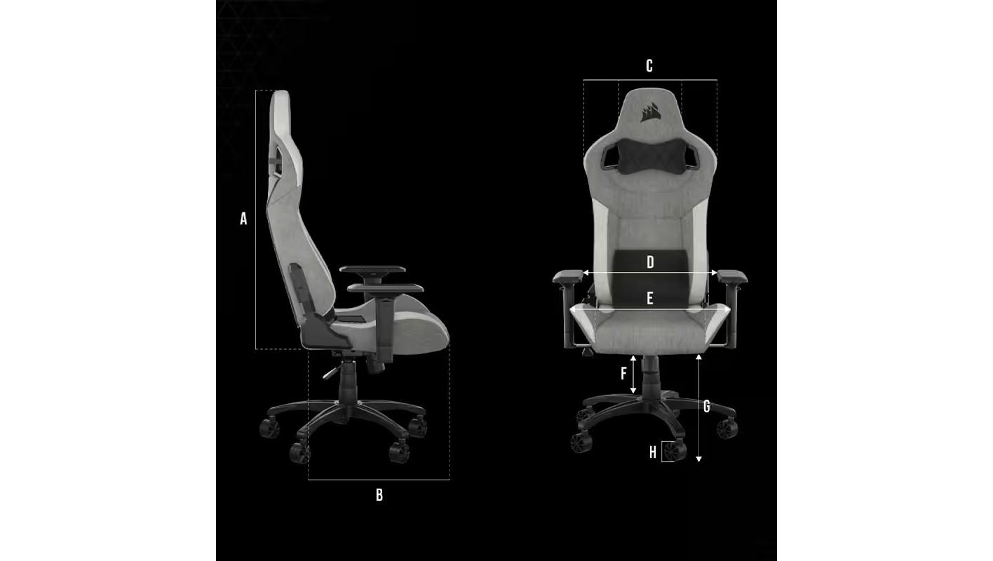 CORSAIR Chair รุ่น T3 RUSH Gaming Chair E-Sport เก้าอี้สีดำ เก้าอี้เกมมิ่งเพื่อสุขภาพ นุ่มสบาย ตามหลักสรีระศาสตร์ เก้าอี้เบาะ นุ่ม ลดอาการปวดเมื่อย เก้าอี้พนักพิงสูง เกรดพรีเมี่ยม — Charcoal