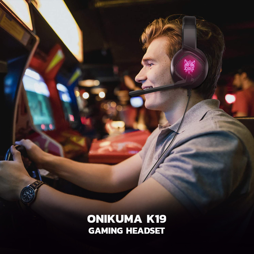 รูปภาพเพิ่มเติมของ ONIKUMA K19 RGB Gaming Headset หูฟังเกมมิ่งใช้งานได้ทั้ง PC / Mobile / PS4 / XBOX / Nintendo-SW
