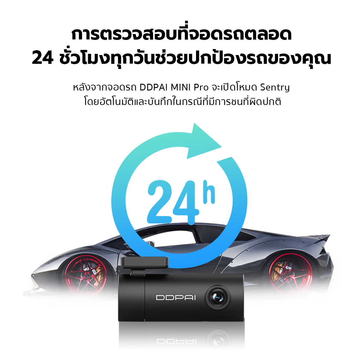 DDPAI MINI Pro กล้องติดรถยนต์ Dash Cam 1296P HD เมนูภาษาไทย รับประกันศูนย์ไทย 1ปี wifi กล้องติดรถยนต์อัจฉริยะ