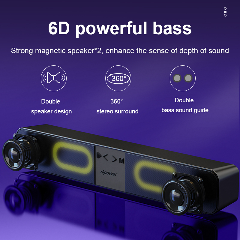 ข้อมูลประกอบของ d-power ลำโพงซาวบาร์ Super Bass 10W รุ่น M-200/M-200 LED ต่อทีวีได้ เบสเเน่น ระบบเสียงสเตอริโอ ประกัน 1 ปี