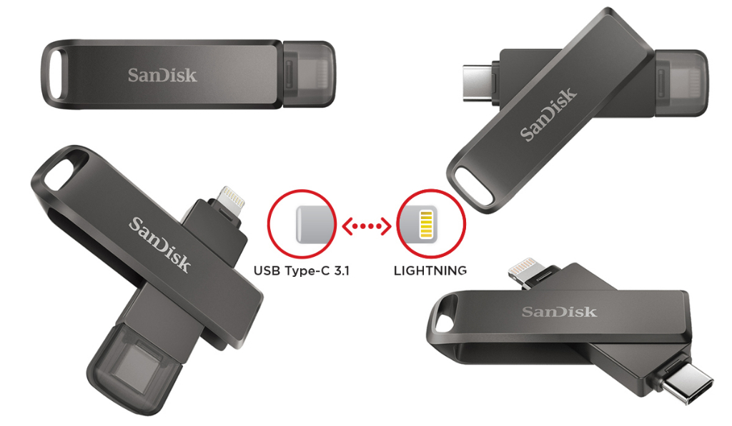 Sandisk Phone Drive 256G (SDIXD0N-256G-GN6NE) แฟลชไดรฟ์ 2in1ใช้สำหรับ ...