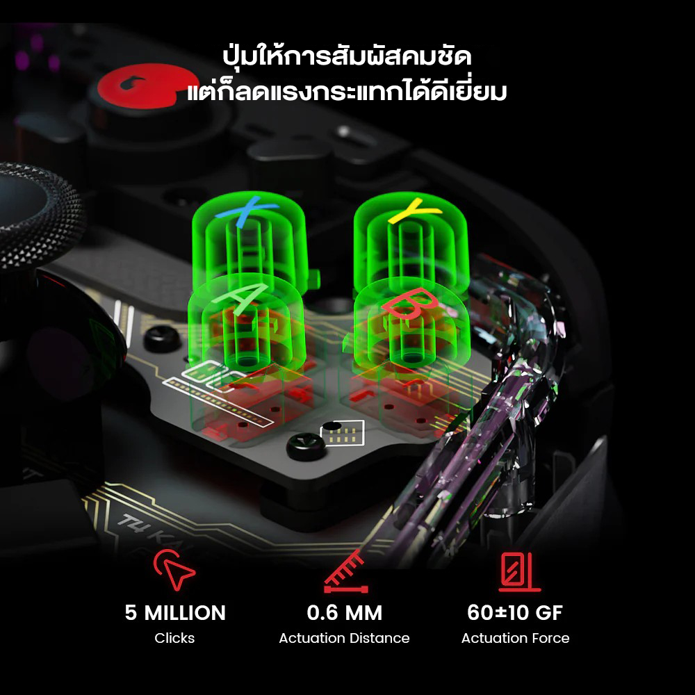 GAMESIR T4 Kaleid Wired Gamepad with Hall Effect for Nintendo PC Steam Android TV Box จอยเกมมีสาย