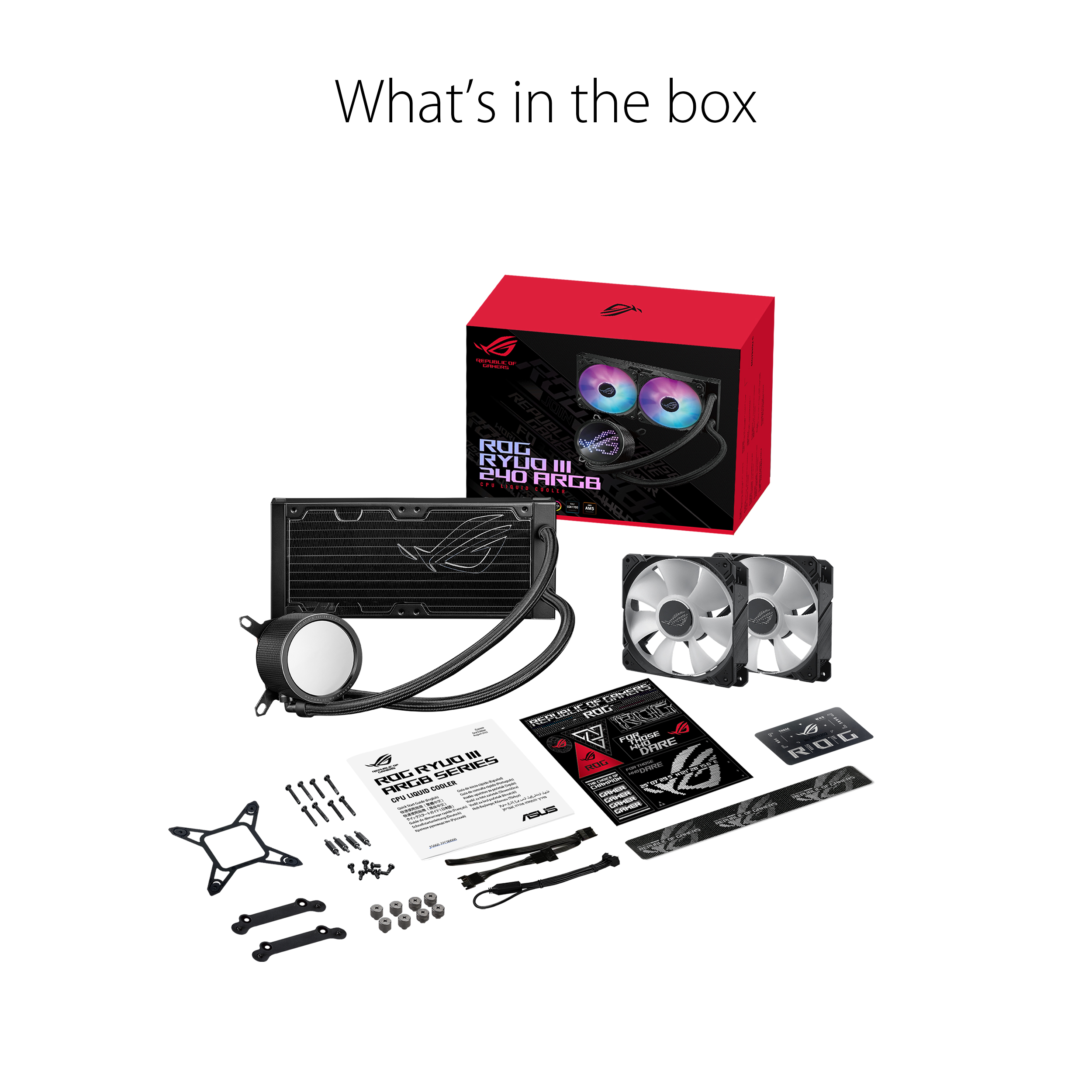 ASUS ROG RYUO III 240 ARGB, all-in-one liquid CPU cooler with Asetek ...