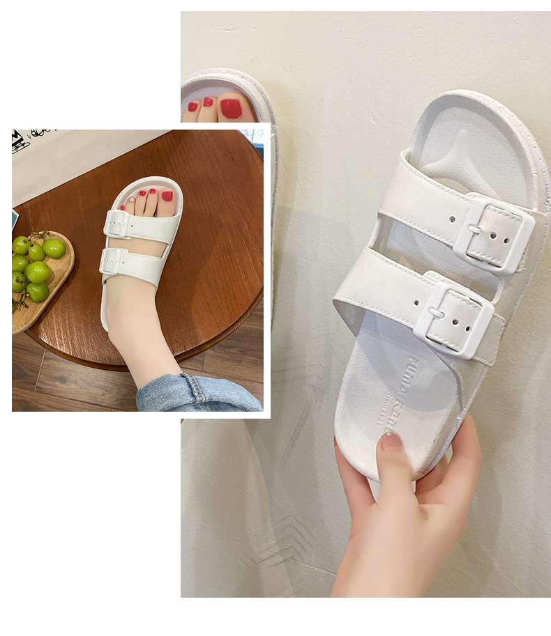 มุมมองเพิ่มเติมของสินค้า QiaoYiLuo ใหม่ชายและหญิงเข็มขัดคู่ความคิดสร้างสรรค์รุ่นเกาหลีรองเท้าแตะ