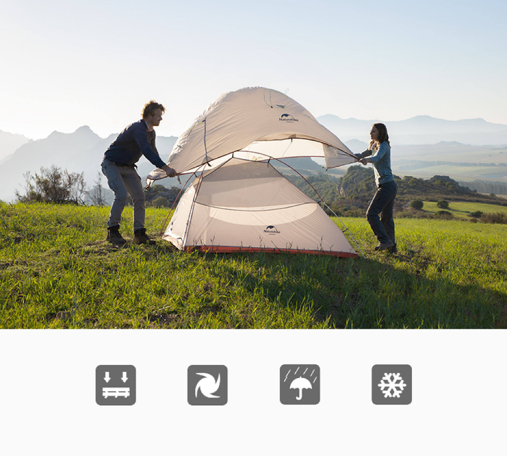 Naturehike Cloud Up 2 เต็นท์อัพเกรด 2 คน กันน้ำ น้ำหนักเบา สําหรับตั้ง ...