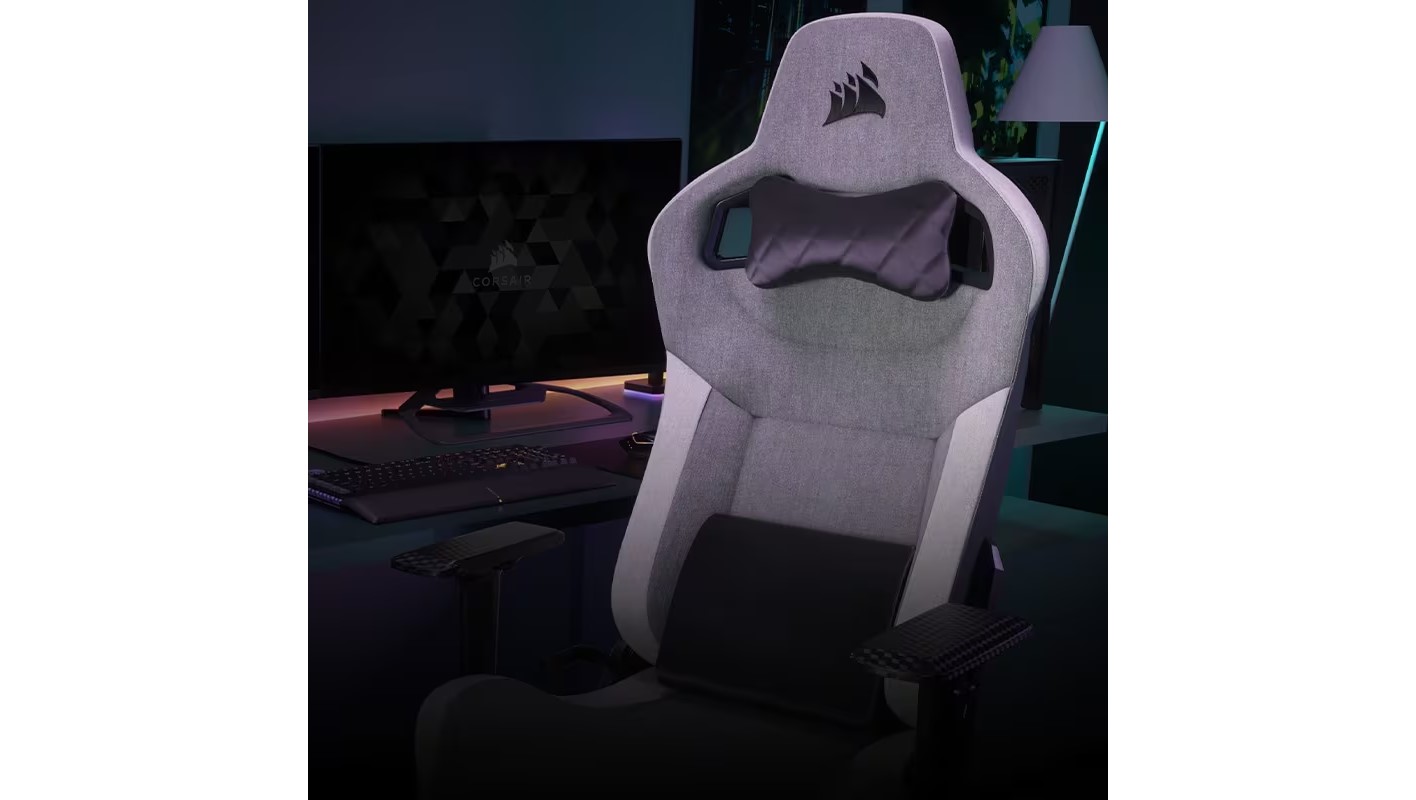 CORSAIR Chair รุ่น T3 RUSH Gaming Chair E-Sport เก้าอี้สีดำ เก้าอี้เกมมิ่งเพื่อสุขภาพ นุ่มสบาย ตามหลักสรีระศาสตร์ เก้าอี้เบาะ นุ่ม ลดอาการปวดเมื่อย เก้าอี้พนักพิงสูง เกรดพรีเมี่ยม — Charcoal
