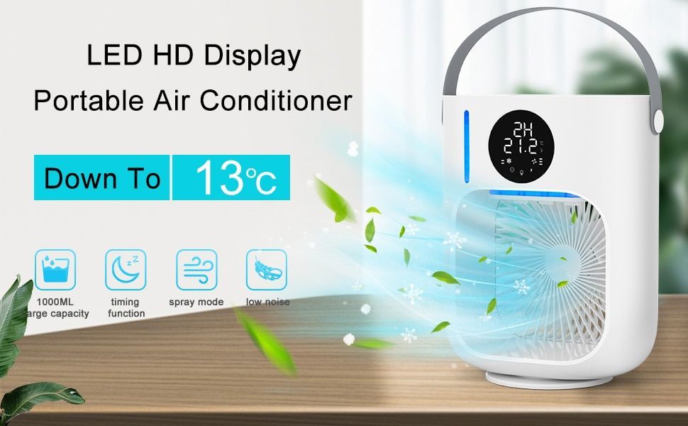 มุมมองเพิ่มเติมเกี่ยวกับ Xiaomi Mijia Mini เครื่องปรับอากาศ Air Cooler Fan พัดลมทำความเย็นเครื่องปรับอากาศสำหรับห้องสำนักงานมือถือเครื่องปรับอากาศพกพาเครื่องปรับอากาศสำหรับรถยนต์