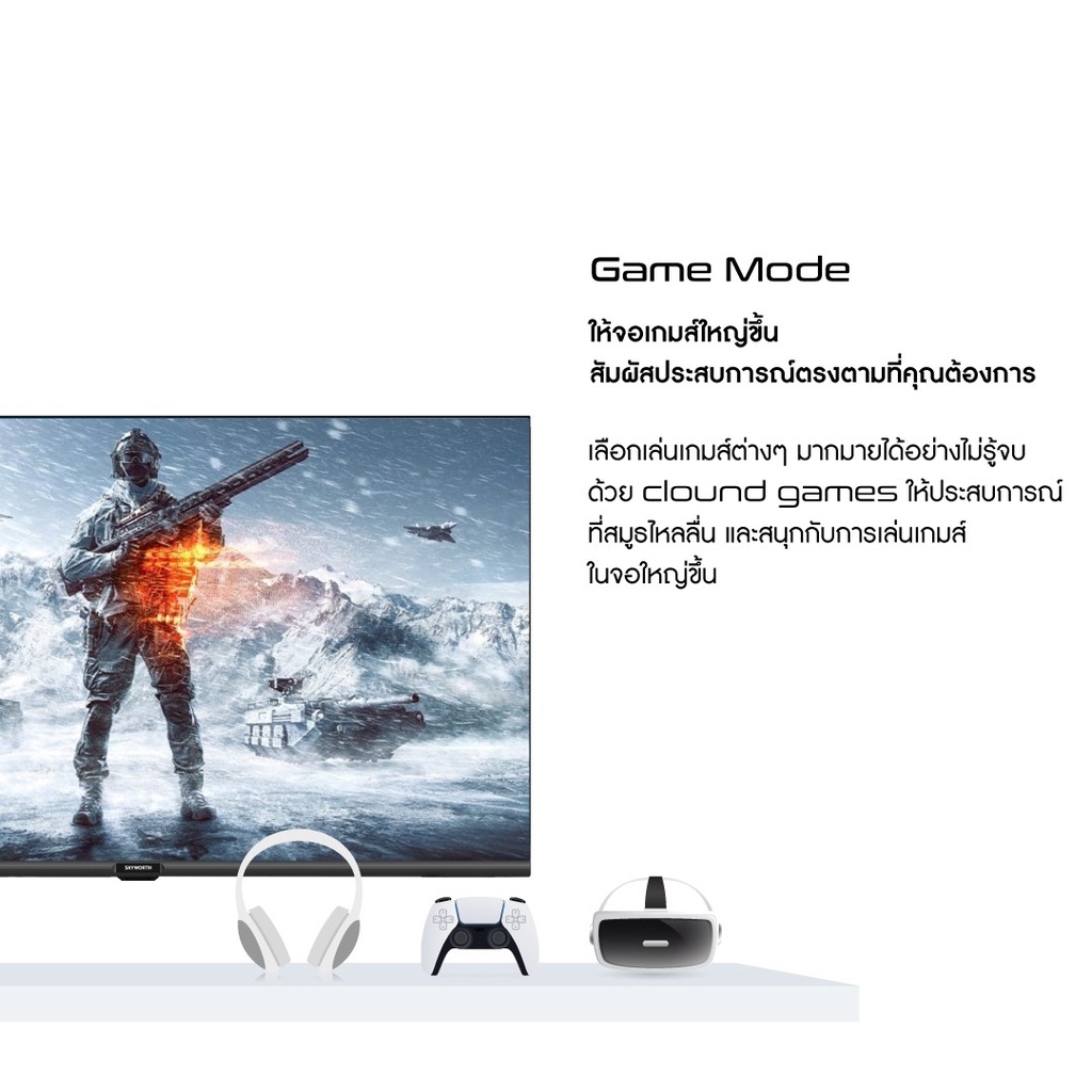 SKYWORTH ขนาด 50 นิ้ว Smart TV รุ่น 50W4 คมชัด 4K รองรับ WIFI Youtube Browser [รับประกัน 3 ปี + ส่งฟรีไม่มีขั้นต่ำ]