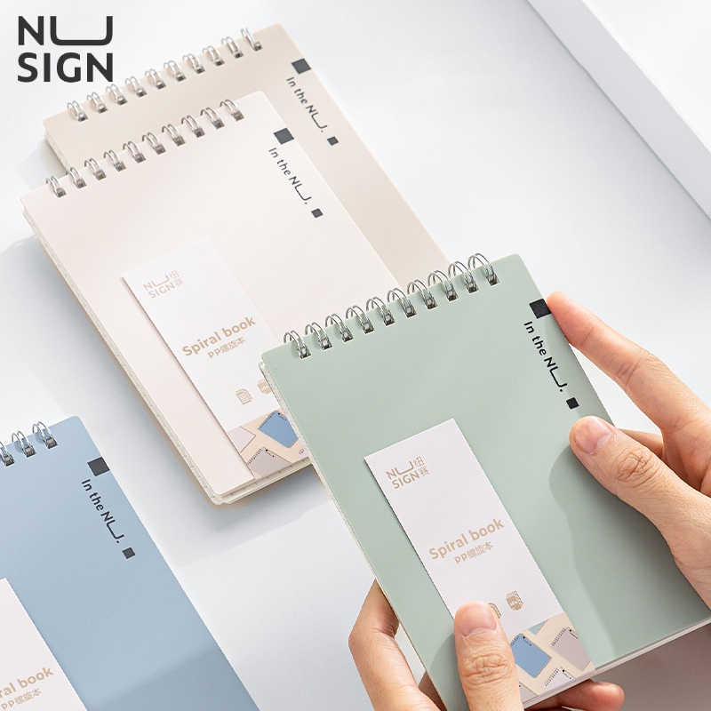 Nusign สมุดโน๊ตสันห่วง สมุดโน๊ต B5 / A5 / A6 60แผ่น หนา 80 แกรม เส้นกร ...