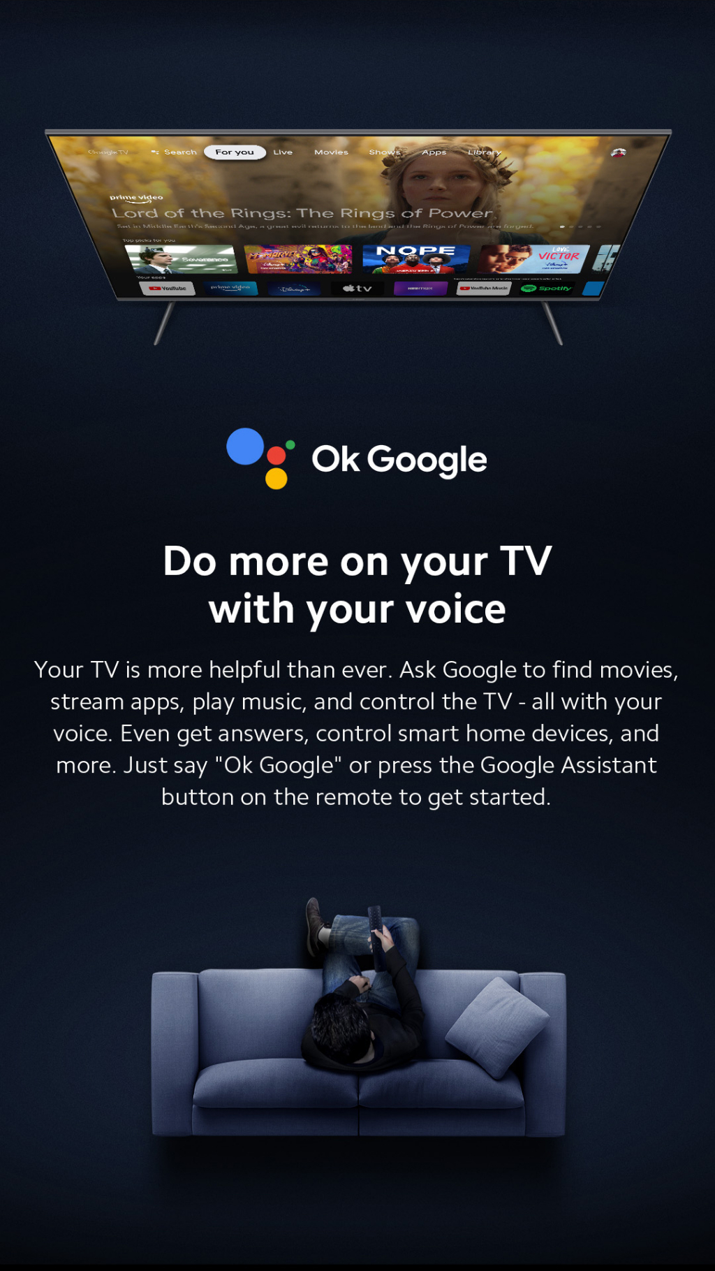 Xiaomi PREMIUM QLED 4K Google TV 2023 TV Q2 ขนาด 55 นิ้ว Smart TV (รุ่น 55Q2) | รับประกัน 3 ปี