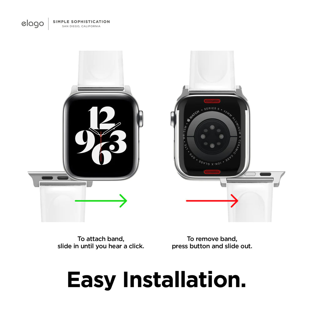 รูปภาพของ elago Clear Apple Watch Strap for All Apple Watch series 1,2,3,4,5,6,7,8,SE,Ultra สายนาฬิกา สินค้าพร้อมส่ง