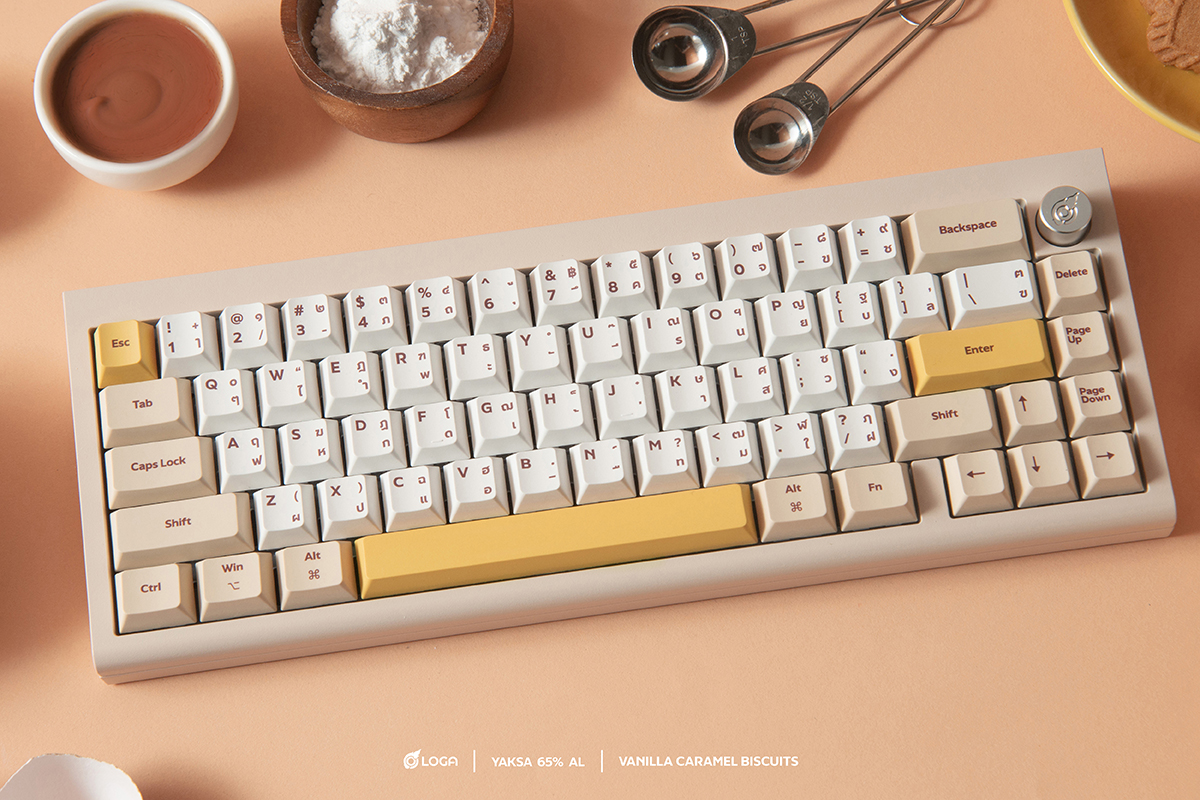 LOGA Yaksa 65AL Aluminum wireless mechanical keyboard : Vanilla Caramel ...