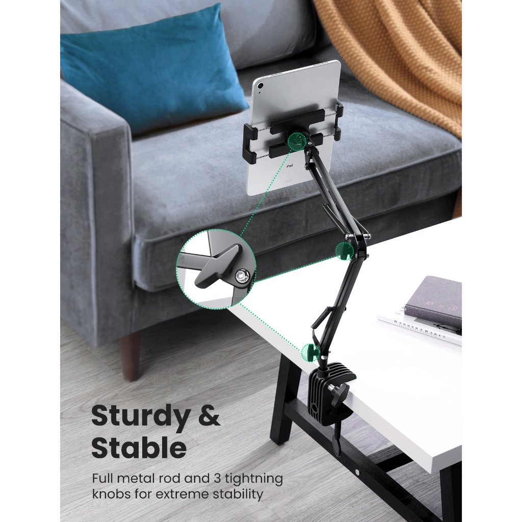 Adjustable Robust Clamp Music Mount Tablet Holder for iPad Air (sku 49520)