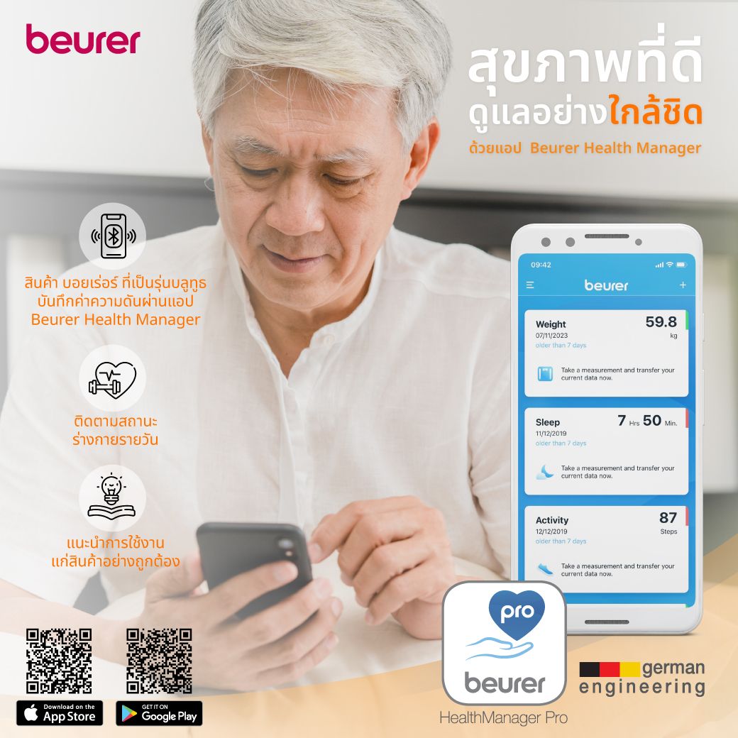 beurer BM 54 เครื่องวัดความดันโลหิตที่ต้นแขน ไร้สาย ใช้ถ่าน Upper Arm Blood Pressure Monitor รุ่น BM 54 [รับประกัน 5 ปี]