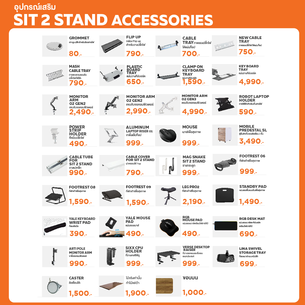 ErgoTrend (Pre-Order) โต๊ะปรับระดับไฟฟ้าเพื่อสุขภาพ Sit2Stand GEN5 ไม้PB (Premium dual motor)