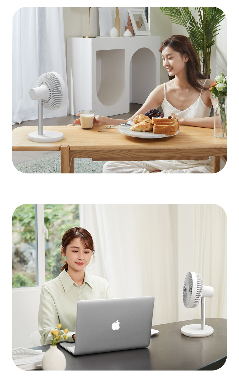 Jisulife FA13P Extend Rotate Desk Fan พัดลมตั้งโต๊ะขนาดเล็ก, ปรับส่าย ...