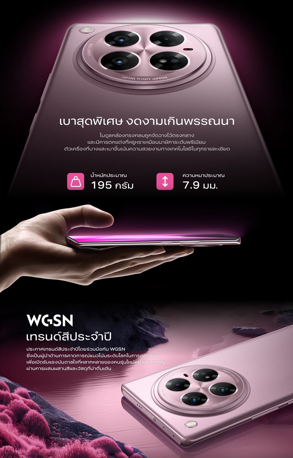 Infinix ZERO 40 5G 512+12GB(เพิ่มแรมสูงสุด 24GB) I Prostable 4K Vlog 108MP OIS+50MP Ultra-Wide I ชิปเซ็ตD8200 Ultimate5G