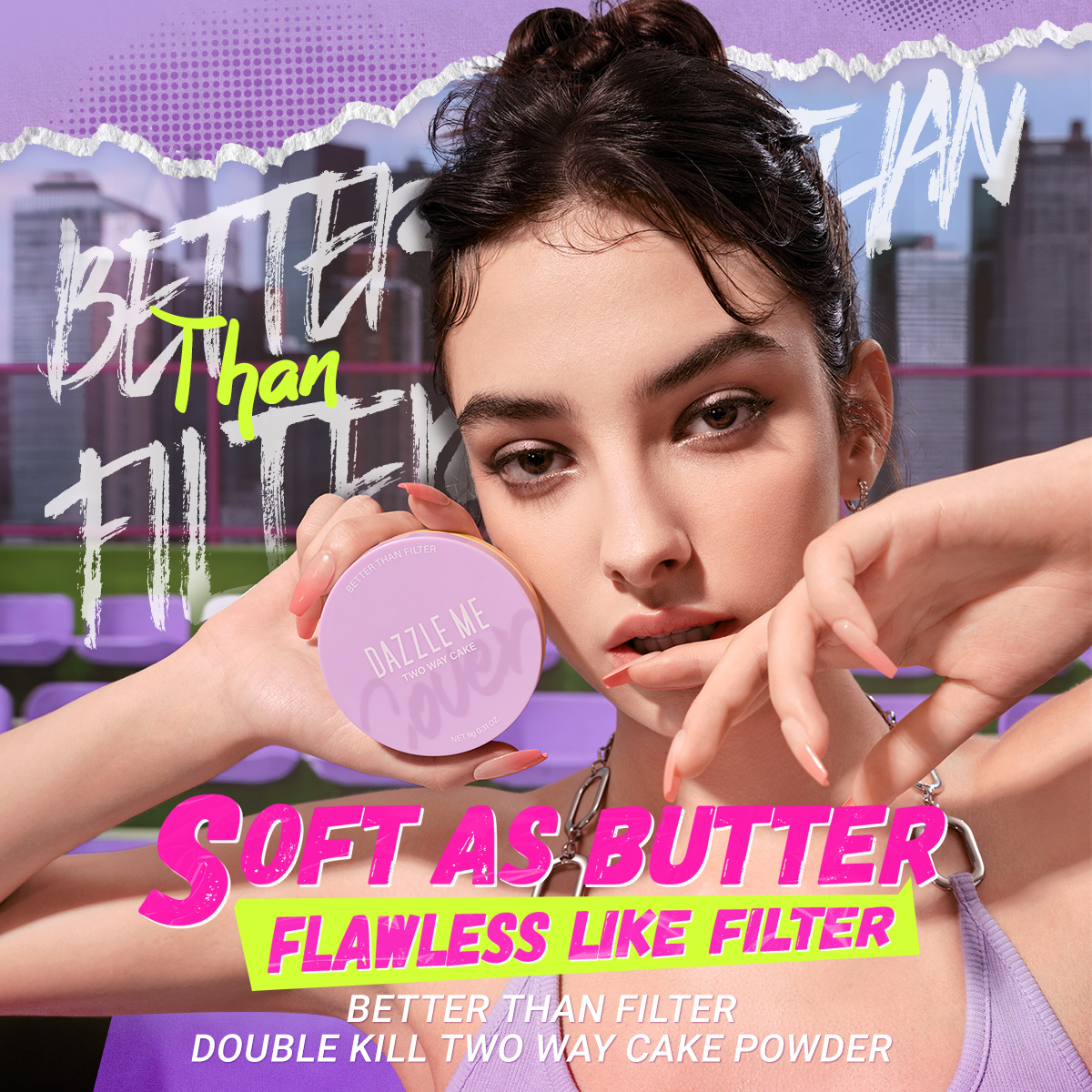 [BETTER COVER SKIN SET] DAZZLE ME BTF Two Way Cake Powder + Get a Grip ...
