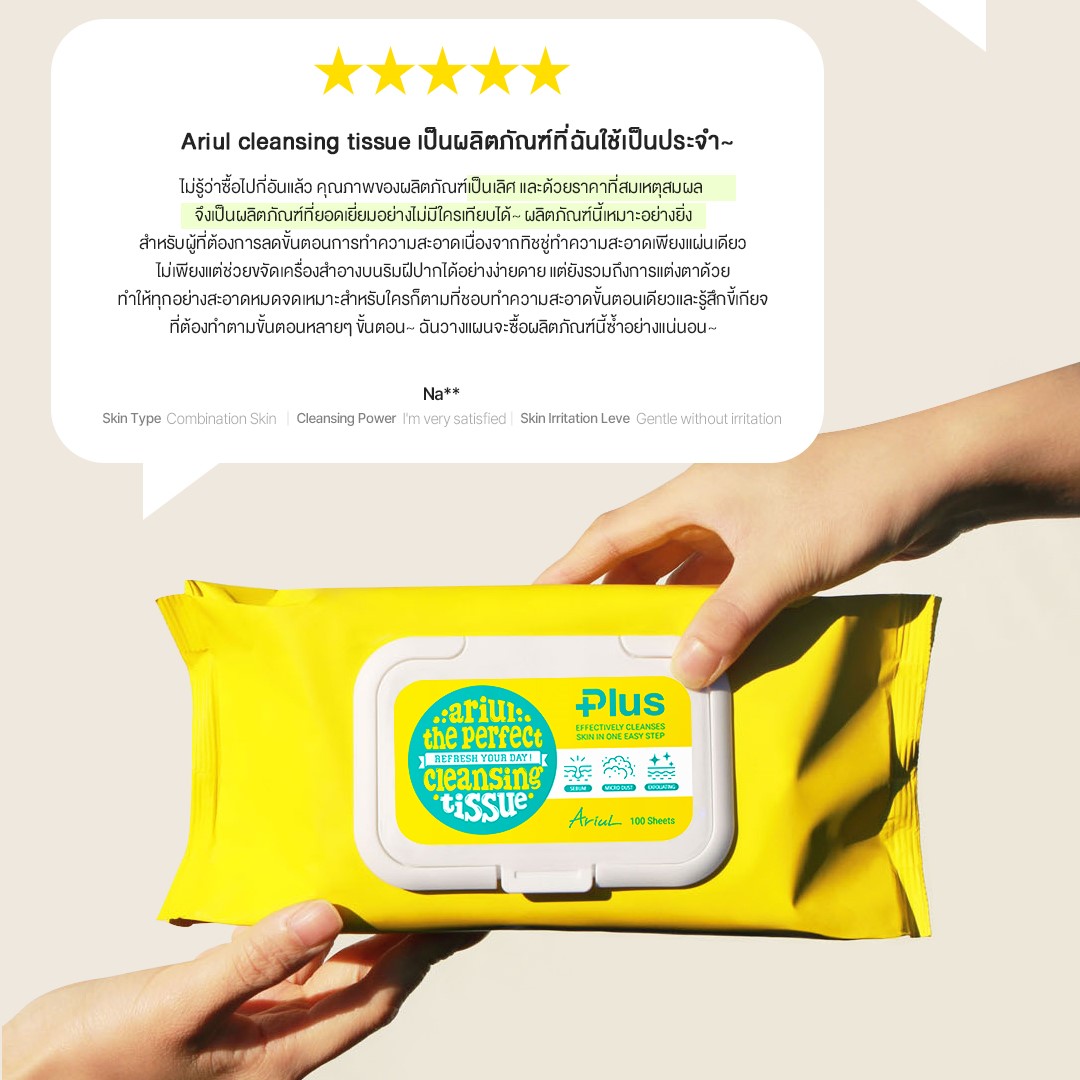ARIUL The Perfect Cleansing Tissue Plus (100 sheets) | Shopee Thailand
