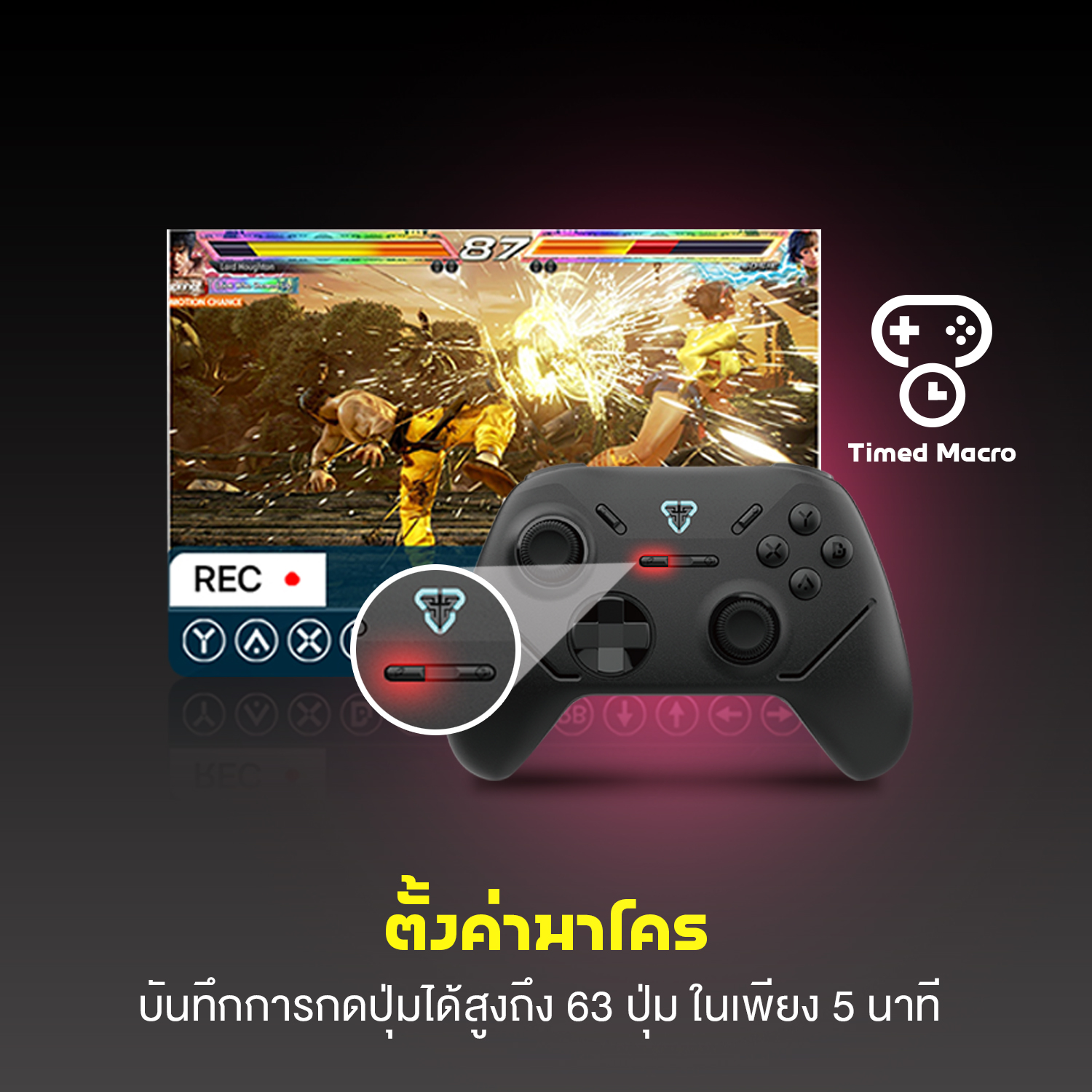 FANTECH WGP13S จอยเกมมิ่ง joystick คอนโทรลเลอร์ รูปทรงสไตล์ X-BOX Wireless 2.4Ghz Gaming Controller สำหรับ PC/PS3