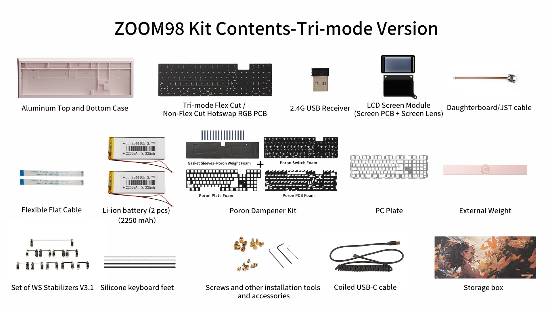 [พร้อมส่ง] Meletrix ZOOM98 Wireless 98% Layout Keyboard Kit (ชุดคิทแบบ ...