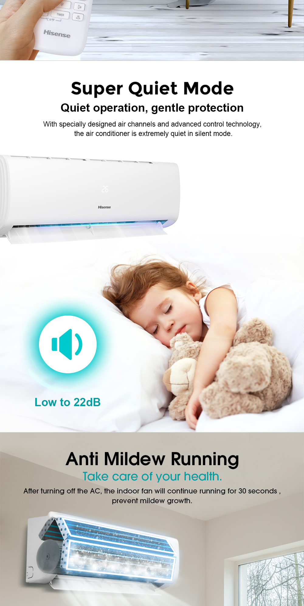 Hisense AS-24TRCE2T CE serie เครื่องปรับอากาศติดผนัง ระบบ Inverter 23000 BTU แอร์ เครื่องปรับอากาศ
