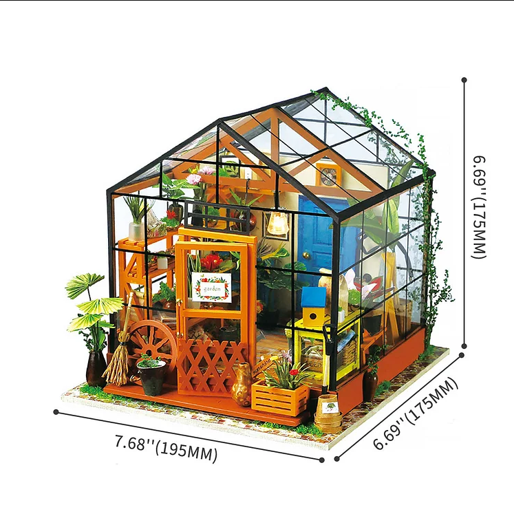 Robotime ชุดโมเดลตัวต่อไม้ DIY RBT Cathy's Flower house ของเล่นตัวต่อ ...