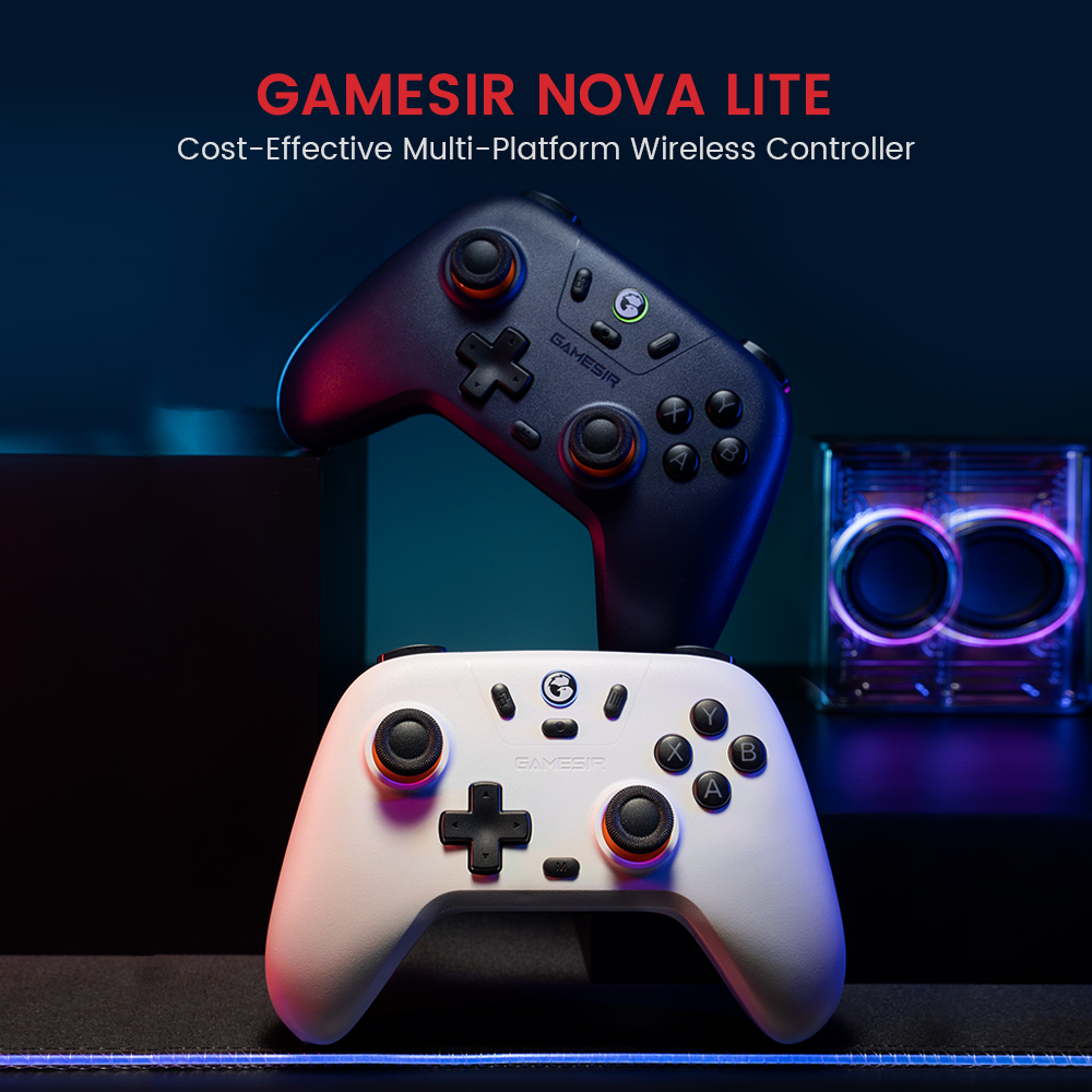 GAMESIR Nova Lite Multiplatform Controller จอยเกมไร้สาย ™ Hall Effect มอเตอร์ Dual Rumble