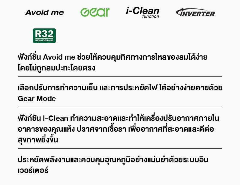 Panasonic YU-ZKT แอร์ติดผนัง 9000 - 28000 BTU Inverter ใช้สารทำความเย็น R32 เย็นเร็ว ประหยัดไฟ
