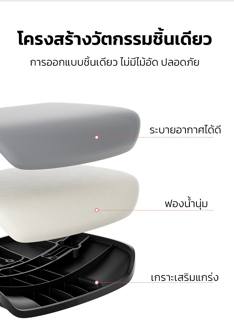 Deli เก้าอี้ทำงาน เก้าอี้ออฟฟิศ เก้าอี้สีเทา เกรดคุณภาพ ที่นั่งสำหรับสำนักงาน มีล้อเลื่อน หมุนได้ มีที่พักแขน เบาะนุ่ม นั่งสบาย Office Chair ราคาดี