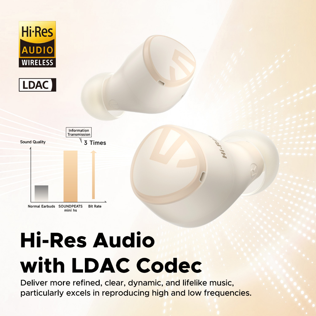SoundPEATS Mini HS Bluetooth 5.3 Hi-Res LDAC AI หูฟังบลูทูธ หูฟังไร้สาย True Wireless Earphone