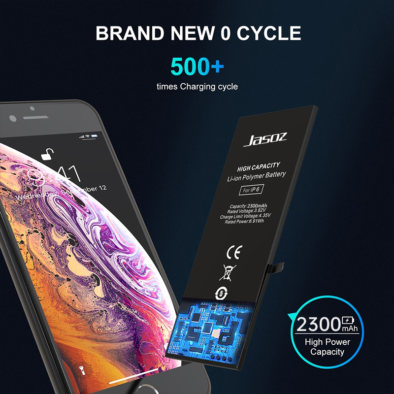 ⚡COD⚡Jasoz Battery For Phone แบตเตอรี่ใช้สำหรับ 6SP 7/8P X XS 11 13 pro ...