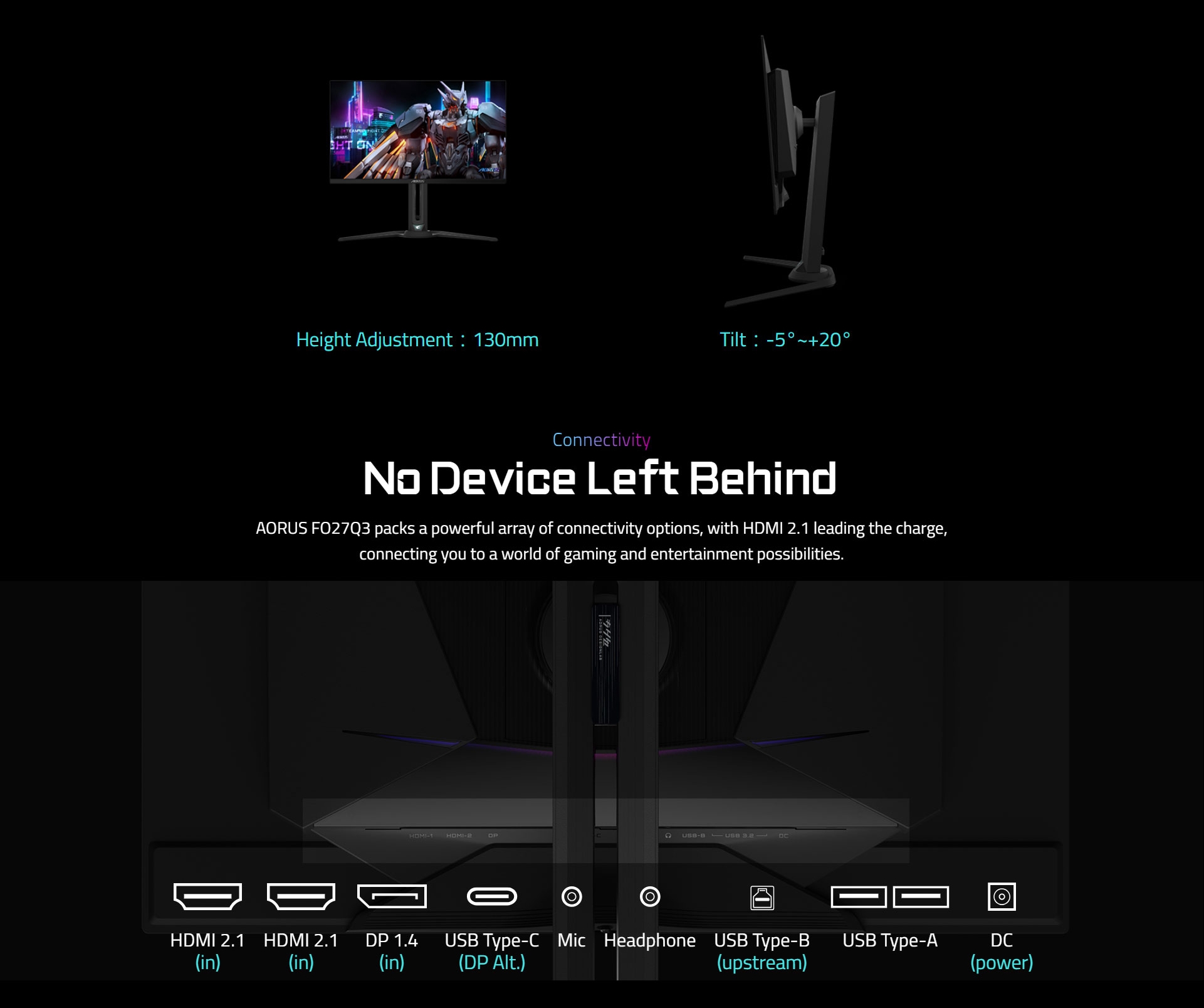 GIGABYTE AORUS FO27Q3 Gaming Monitor (จอมอนิเตอร์) | 27