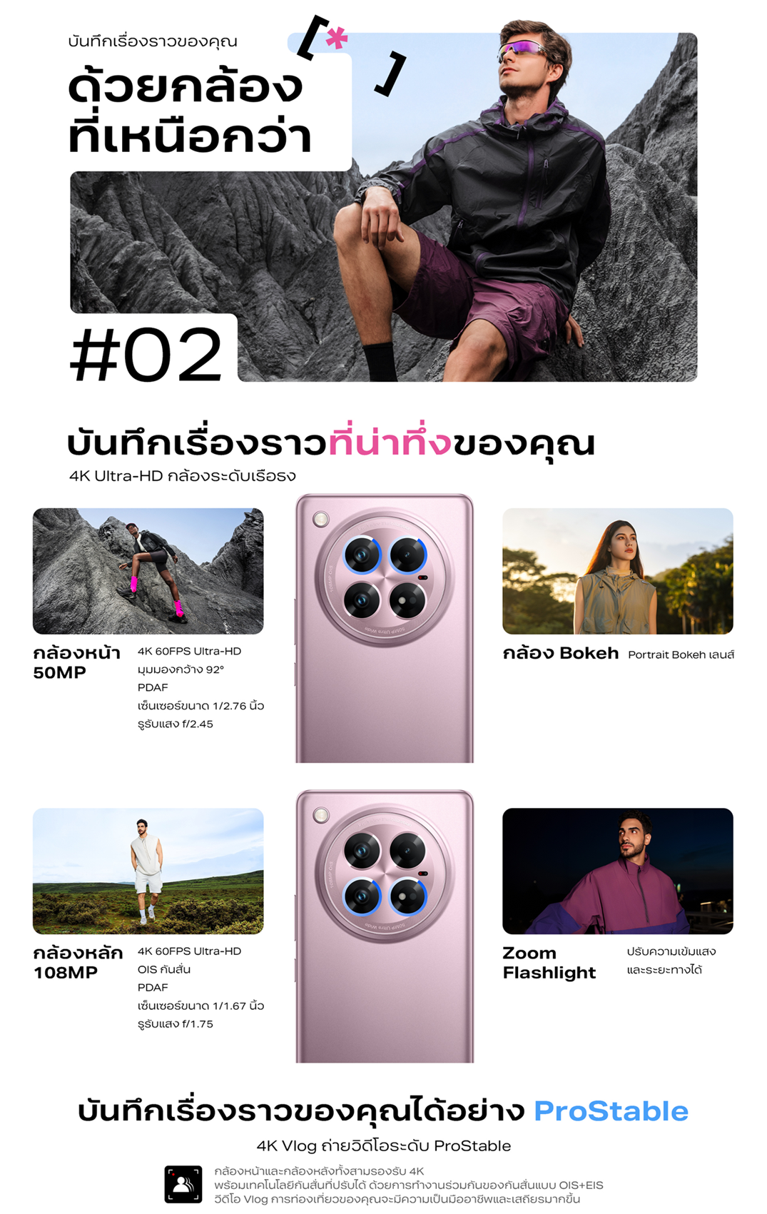 Infinix ZERO 40 5G 512+12GB(เพิ่มแรมสูงสุด 24GB) I Prostable 4K Vlog 108MP OIS+50MP Ultra-Wide I ชิปเซ็ตD8200 Ultimate5G