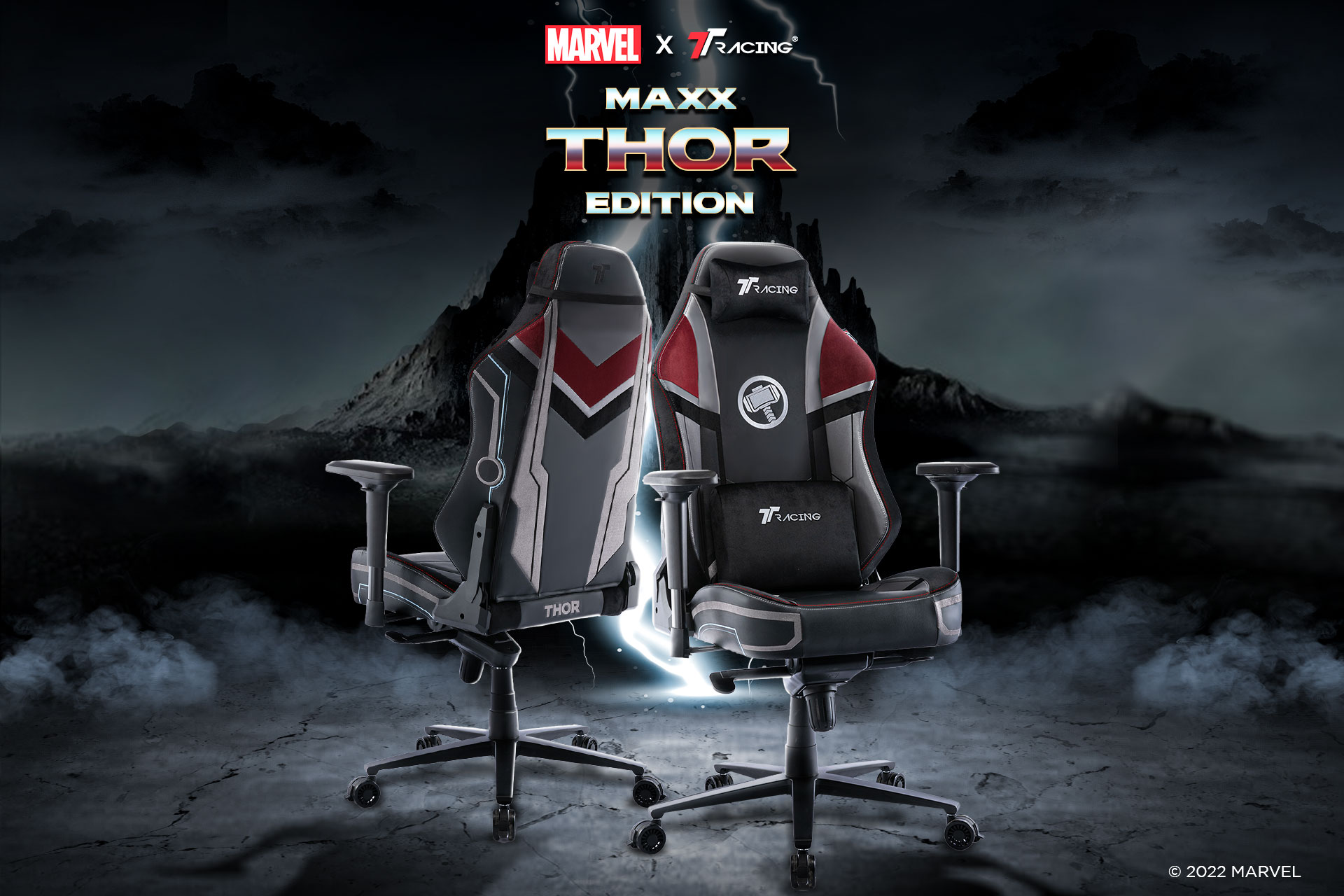 TTRacing Maxx Gaming Chair Seat - Thor เก้าอี้สีดำแดง เก้าอี้สำนักงาน เก้าอี้เกมมิ่งเพื่อสุขภาพ Ergonomic E-Sport นุ่มสบาย ตามหลักสรีระศาสตร์ เก้าอี้เบาะ นุ่ม เกรดพรีเมี่ยม เก้าอี้เกมมิ่ง