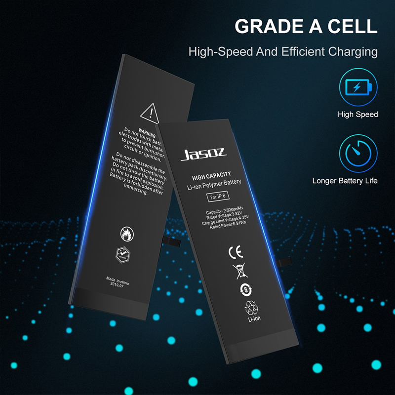 ⚡COD⚡Jasoz Battery For Phone แบตเตอรี่ใช้สำหรับ 6SP 7/8P X XS 11 13 pro ...