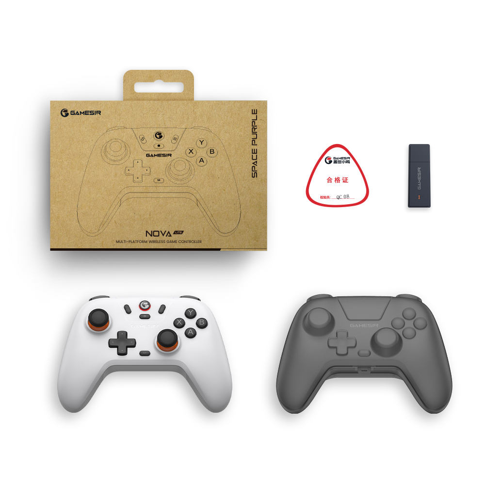 GAMESIR Nova Lite Multiplatform Controller จอยเกมไร้สาย ™ Hall Effect มอเตอร์ Dual Rumble
