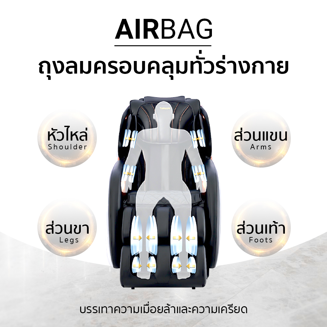 TOKUYO BOOST TC-699 เก้าอี้นวดไฟฟ้า มีนวดกัวซาฝ่าเท้า เพิ่มลูกกลิ้งนวดน่องขา โซฟานวดไฟฟ้า ลดอาการปวดเมื่อย คลายกล้ามเนื้อดีเยี่ยม นวดแบบผสมผสาน นวดสั่น นวดคลึง นวดกดจุด นวดทุบ ผ่อนคลายกล้ามเนื้อ