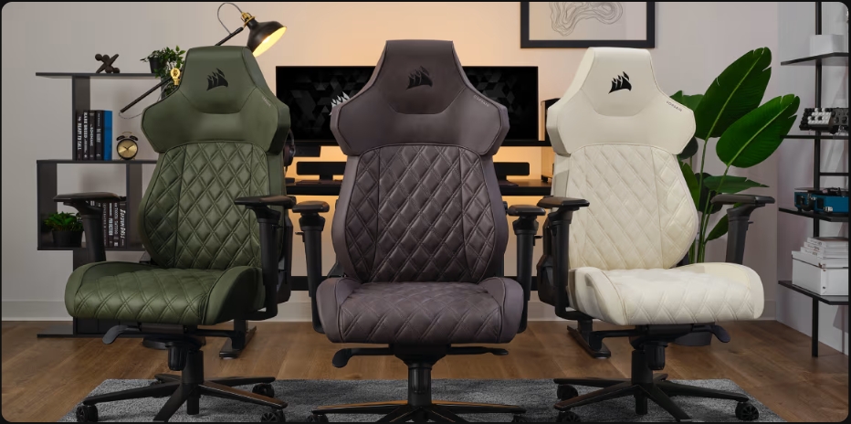 CORSAIR GAMING CHAIR E-Sport เกรดพรีเมี่ยม รุ่น TC500 LUXE เก้าอี้สีขาว ลดอาการปวดเมื่อย เก้าอี้พนักพิงสูง นุ่มสบาย ตามหลักสรีระศาสตร์  WHITE/FROST
